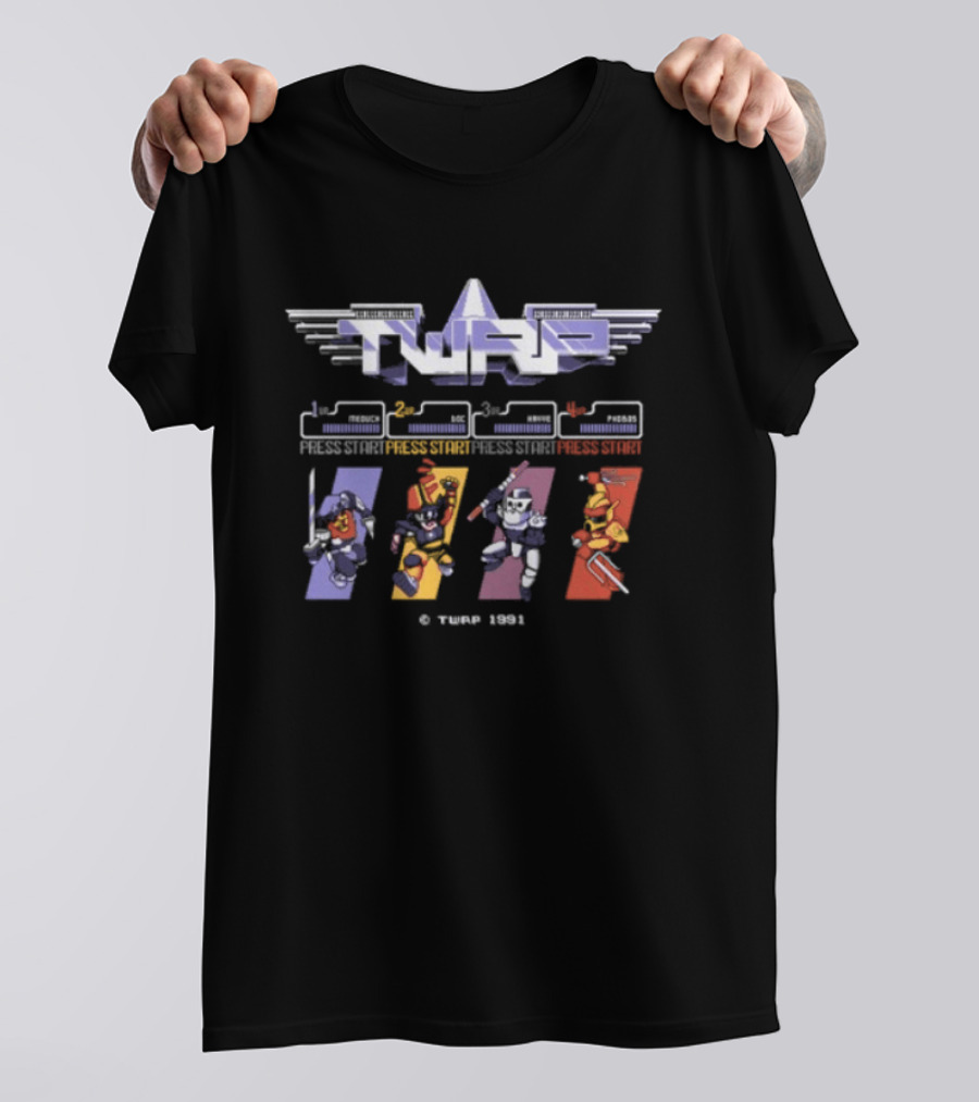 TWRP TMNT Redux 8 Bit Heroes Retro 1984 Super Transformation T-Shirt