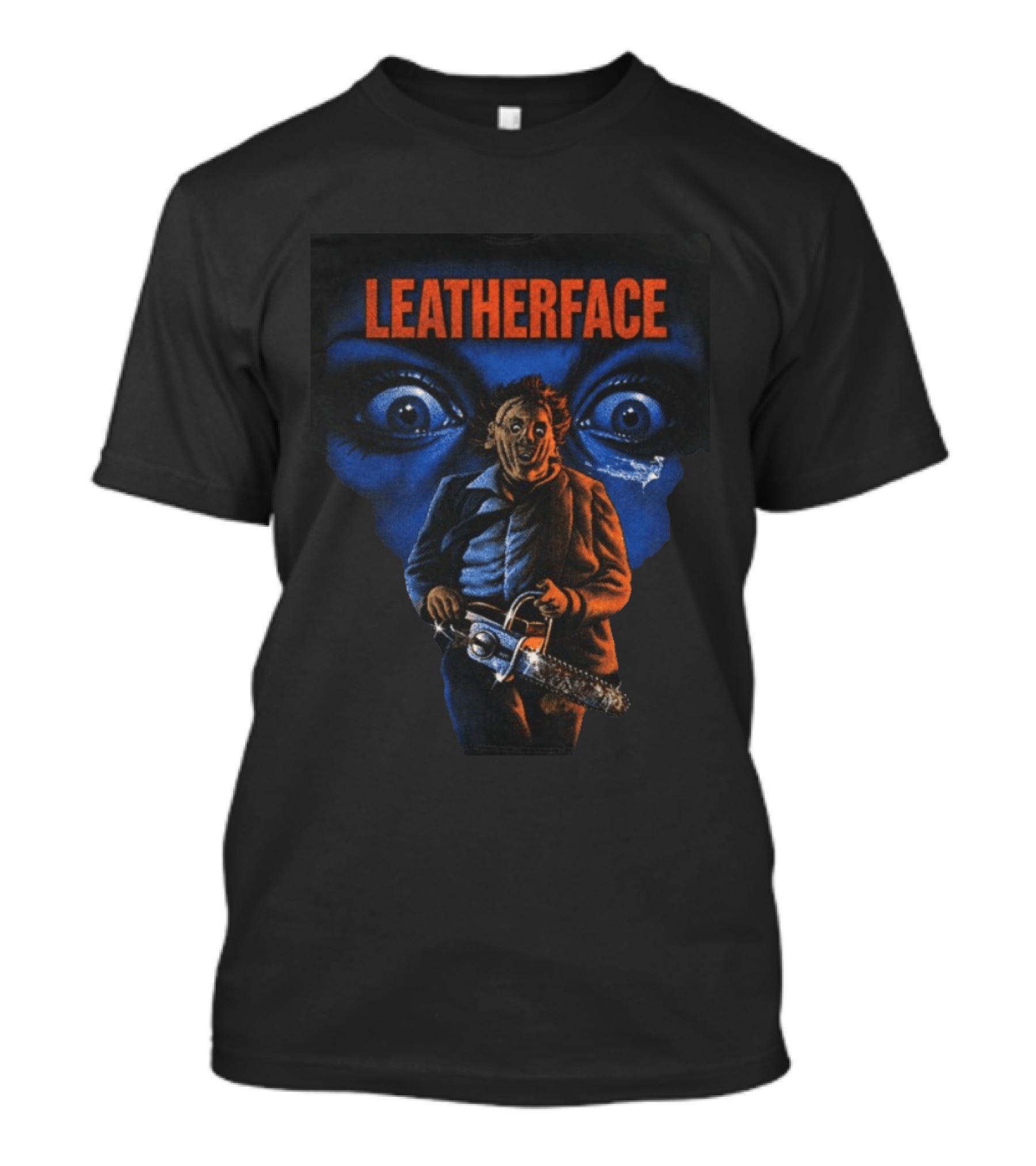 Vantetees Store Leatherface V2 Horror Icon Chainsaw T-Shirt