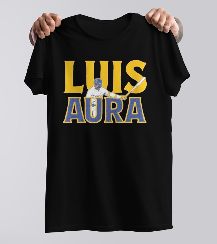 Luis Aura Luis Lara Milwaukee Brewers Player Sporting Bat T-Shirt