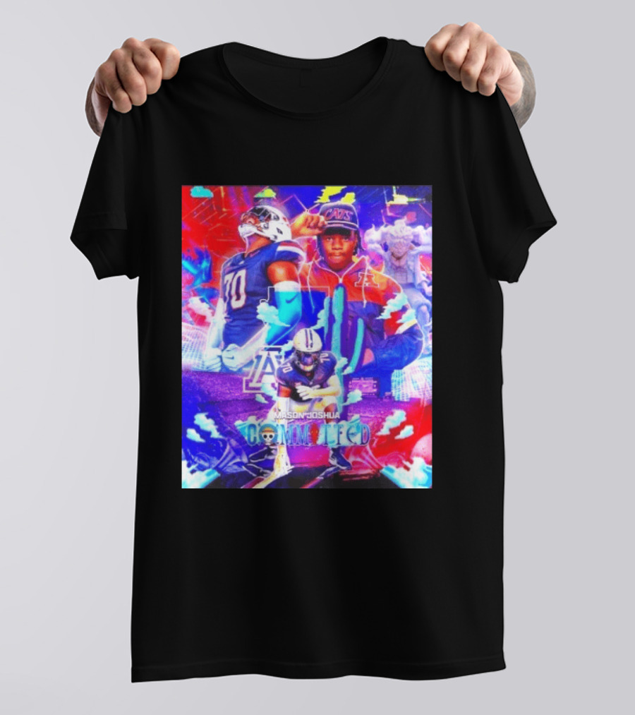 Mason Joshua Committed To Arizona Wildcats Football 2023 Featuring Wildcats Logo And Football Player T-Shirt