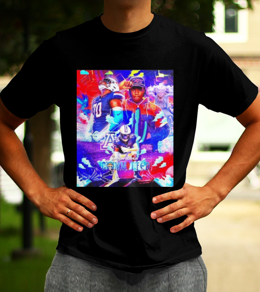 Mason Joshua Committed To Arizona Wildcats Football 2023 Featuring Wildcats Logo And Football Player T-Shirt