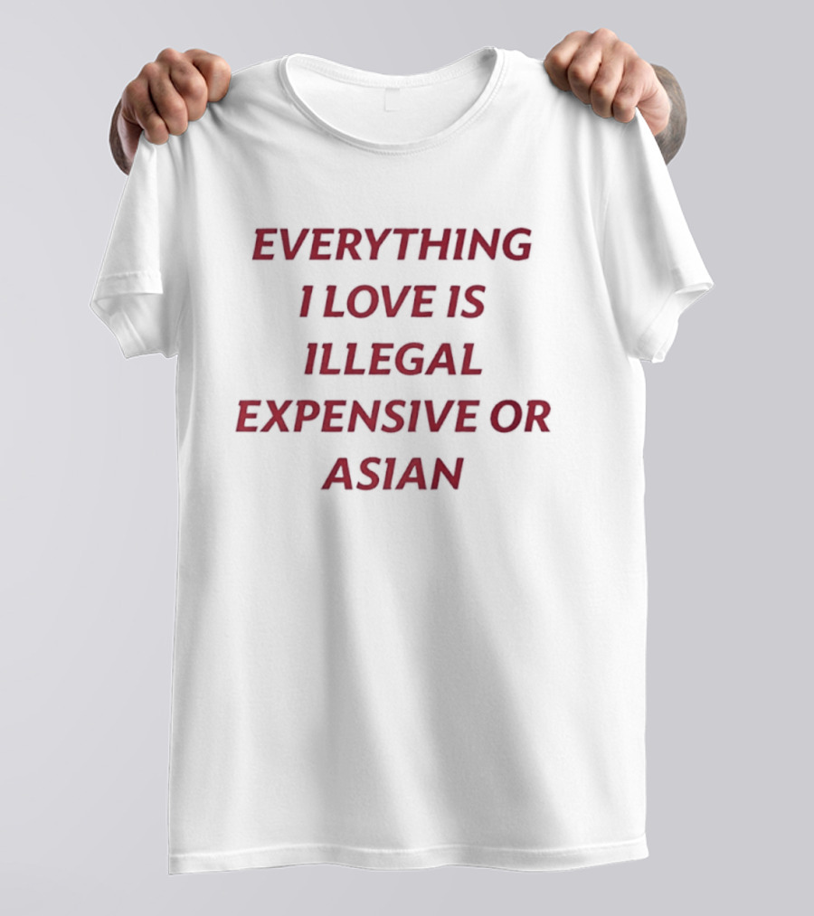 Everything I Love Is Illegal Expensive Or Asian T-Shirt