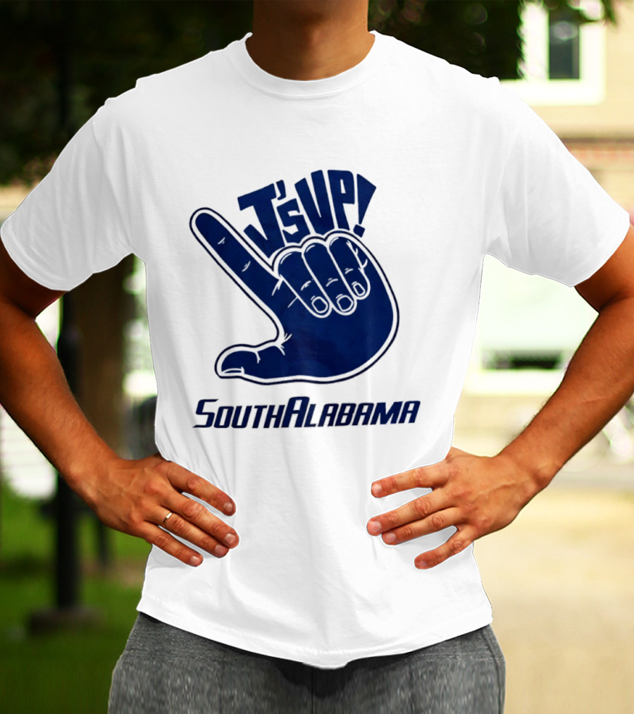 J's Up South Alabama Jaguars Hand Sign Fan Gear T-Shirt