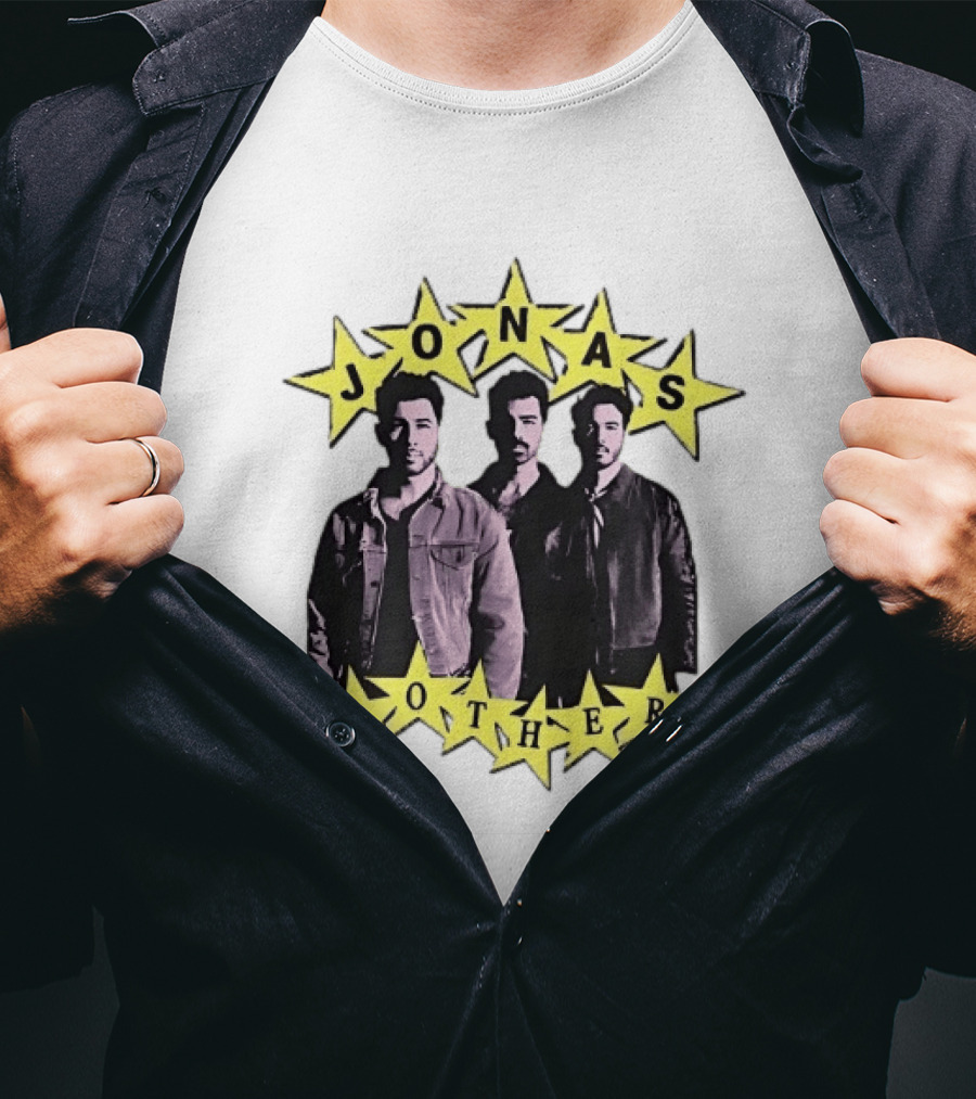 Jonas Brothers Star Pop Band Iconic Music Trio T-Shirt