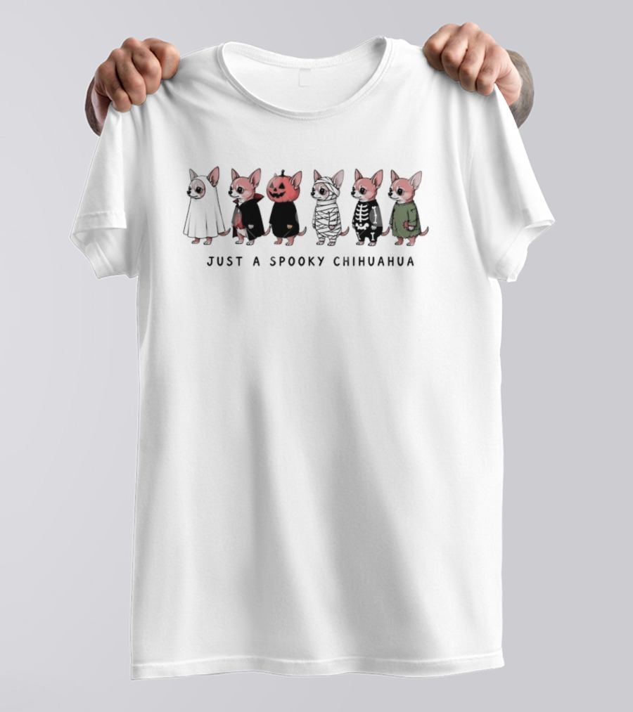 Just A Spooky Chihuahua Halloween Costume Lineup T-Shirt
