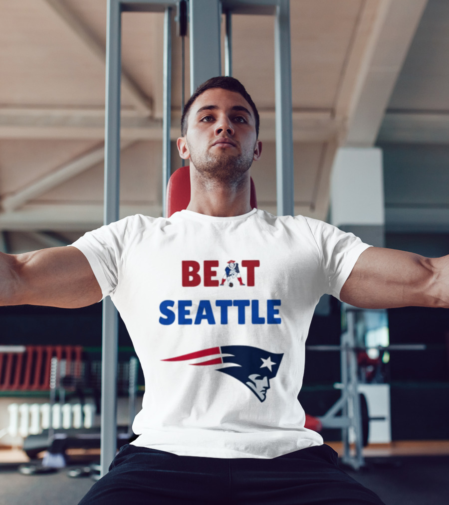 Beat Seattle New England Patriots Football Fan Gear T-Shirt