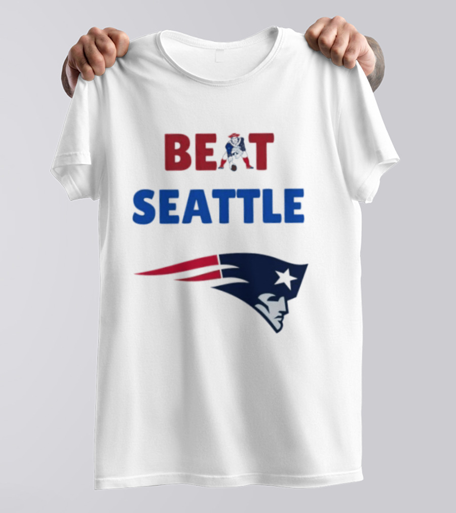 Beat Seattle New England Patriots Football Fan Gear T-Shirt