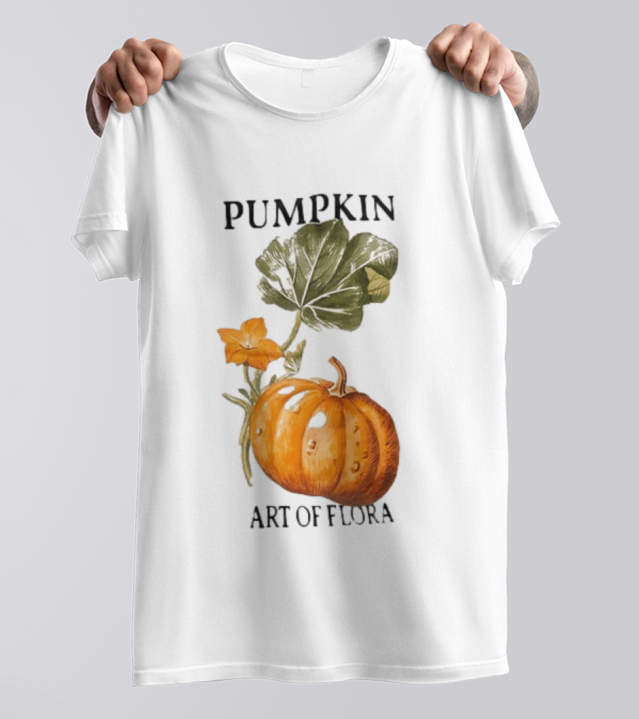 Pumpkin Art Of Flora Botanical Nature Harvest T-Shirt