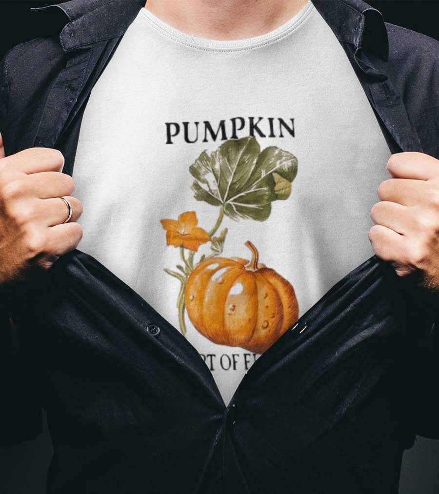 Pumpkin Art Of Flora Botanical Nature Harvest T-Shirt