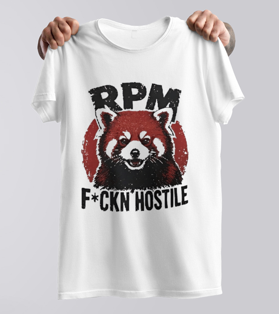 RPM Fckn Hostile Red Panda Fierce Cartoon T-Shirt