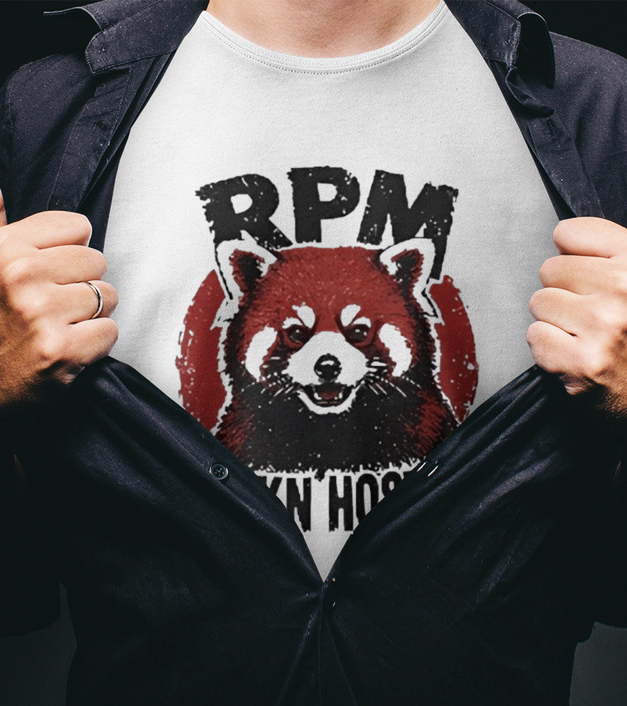 RPM Fckn Hostile Red Panda Fierce Cartoon T-Shirt