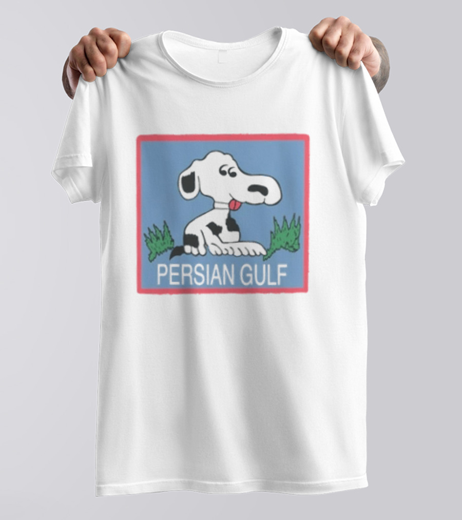 Snoopy Persian Gulf Camouflage Peanuts Cartoon T-Shirt