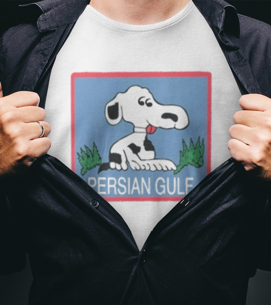Snoopy Persian Gulf Camouflage Peanuts Cartoon T-Shirt