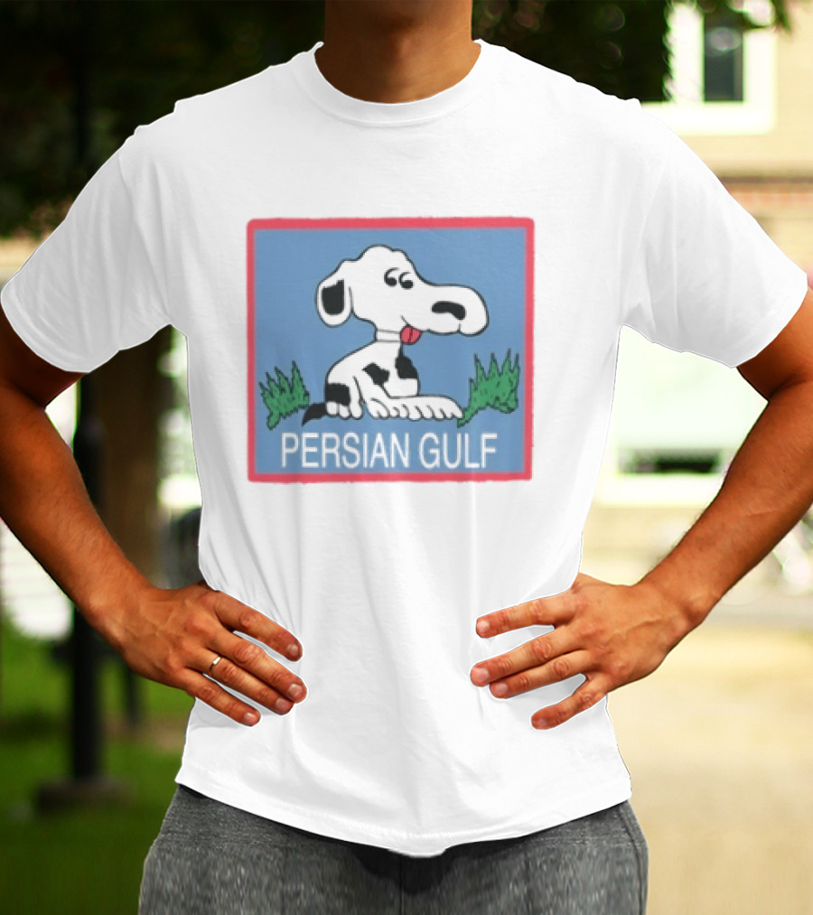 Snoopy Persian Gulf Camouflage Peanuts Cartoon T-Shirt
