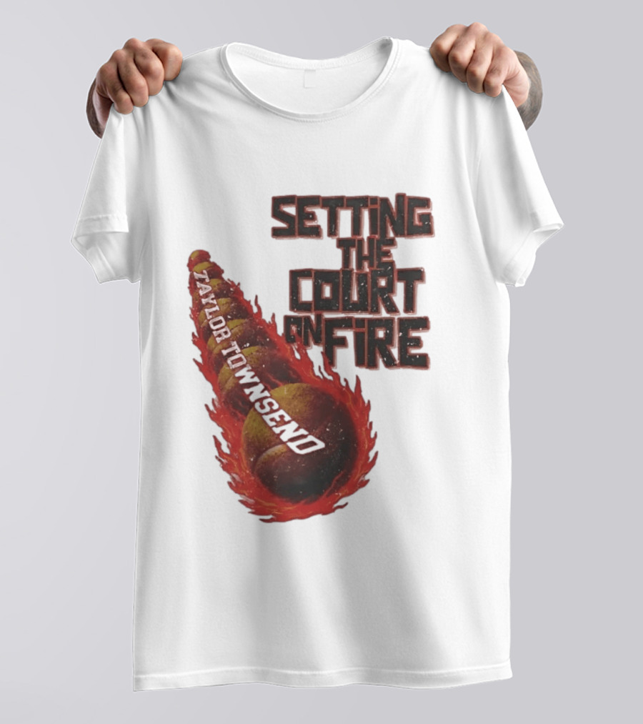 Taylor Townsend Setting The Court On Fire Tennis Flameball T-Shirt