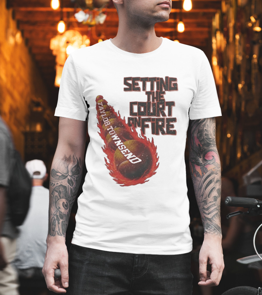 Taylor Townsend Setting The Court On Fire Tennis Flameball T-Shirt
