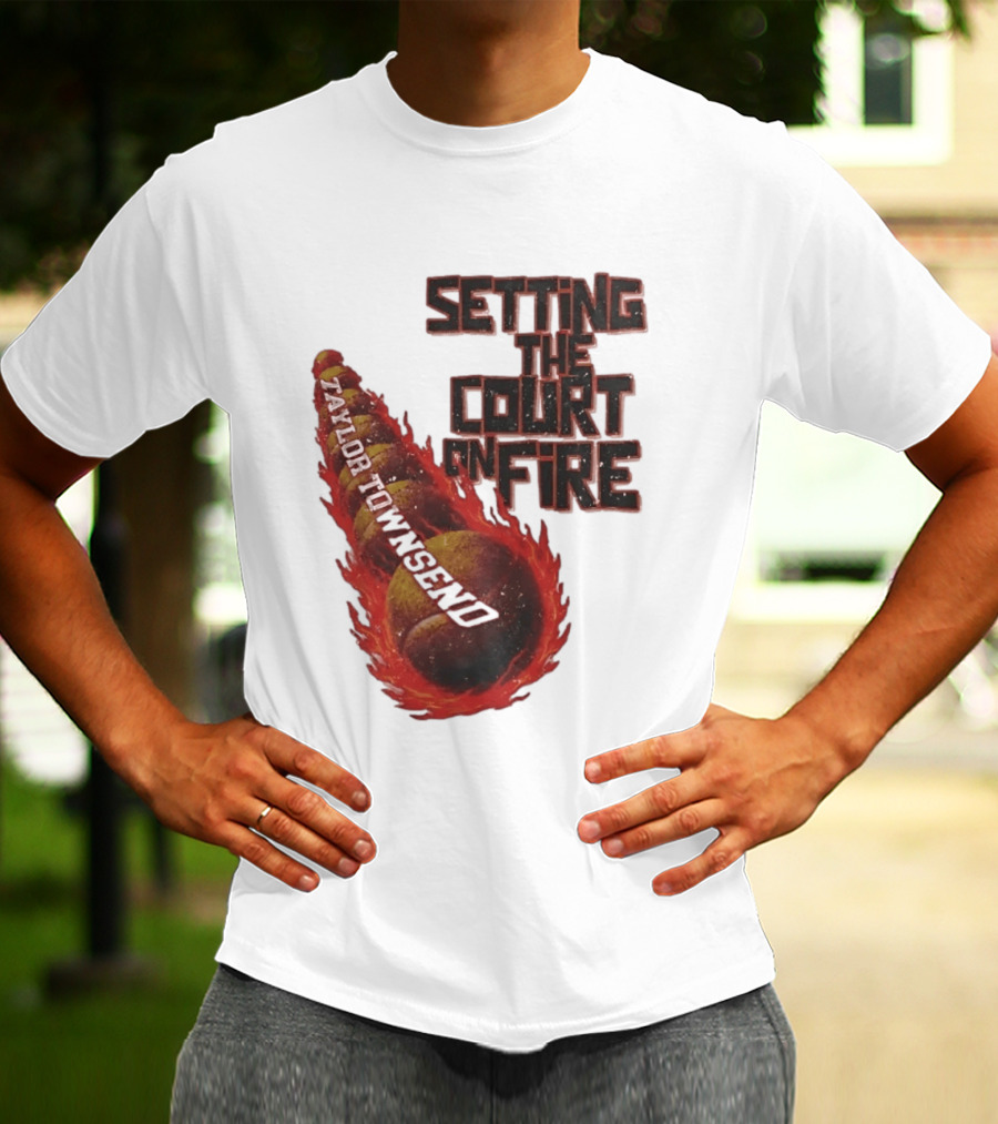 Taylor Townsend Setting The Court On Fire Tennis Flameball T-Shirt