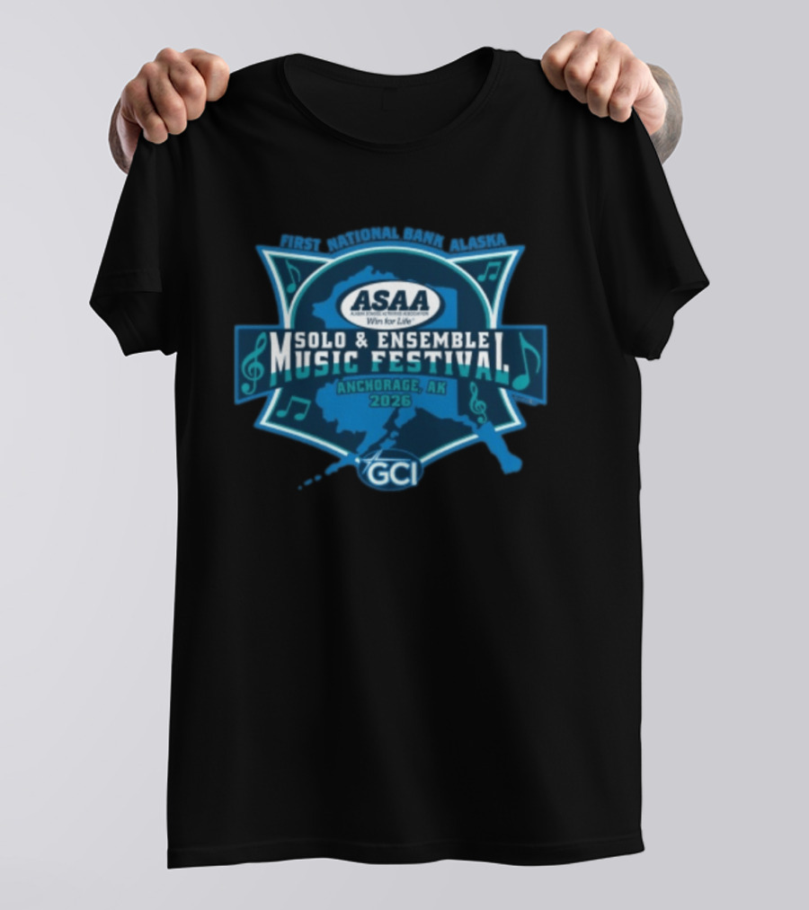 ASAA First National Bank Alaska Solo And Ensemble Music Festival Anchorage 2026 T-Shirt