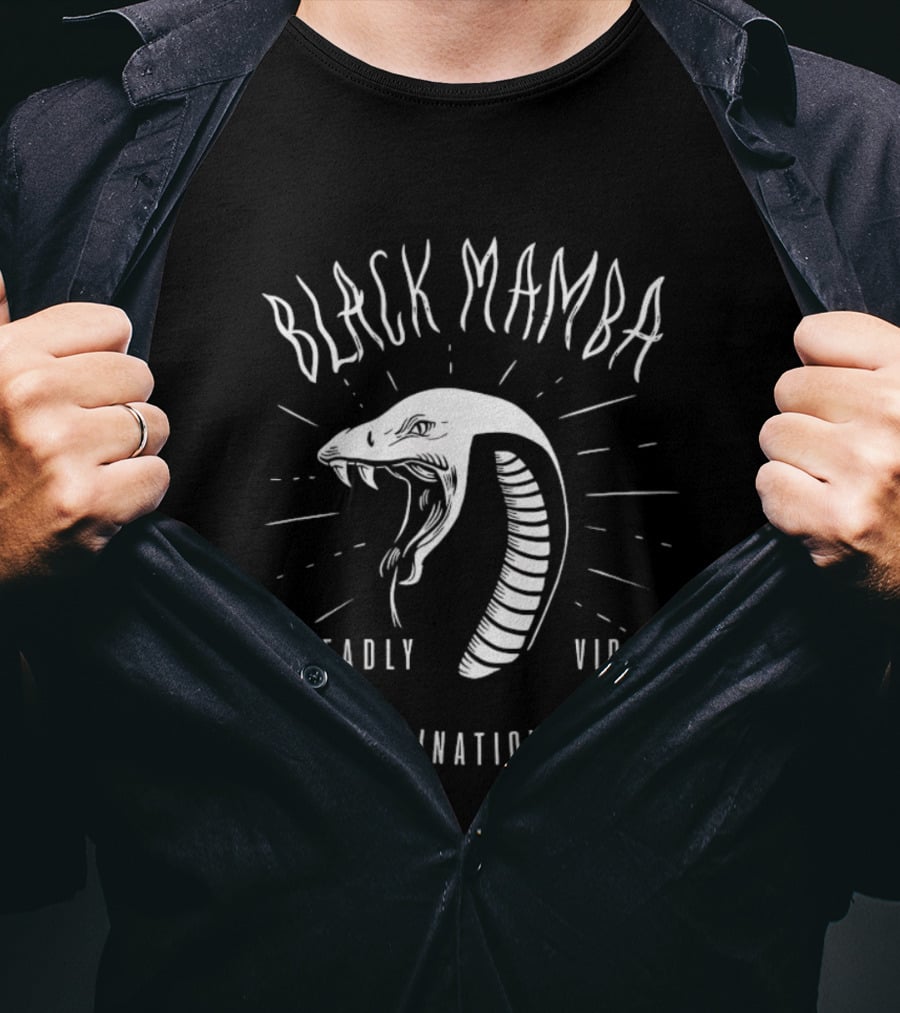 Black Mamba Deadly Viper Assassination Squad Snake T-Shirt