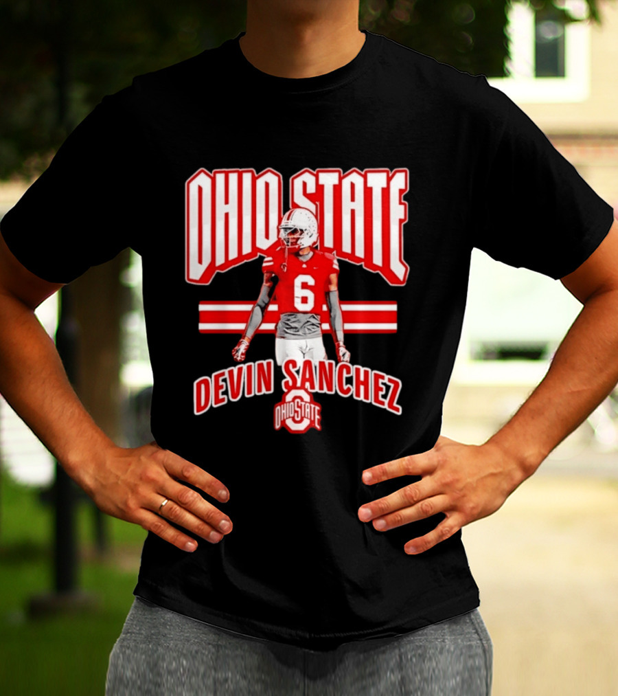 Ohio State Buckeyes Devin Sanchez Number 6 Fan T-Shirt