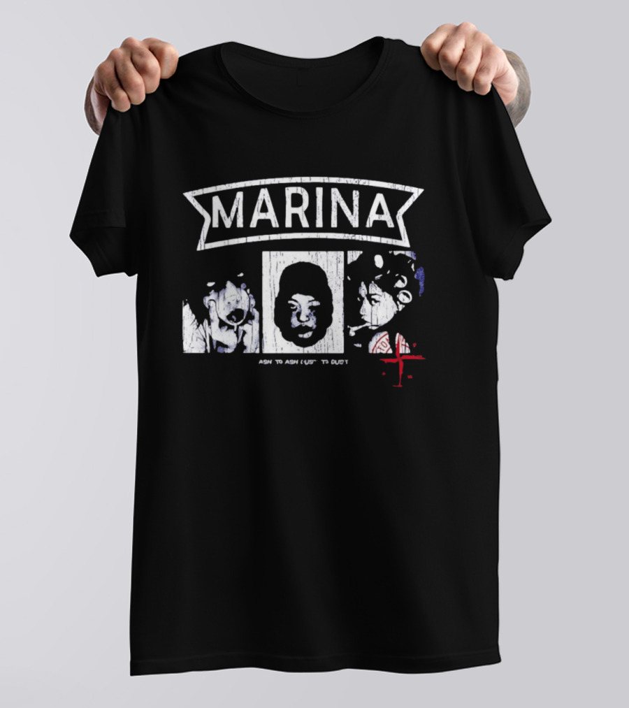 Marina Ash To Ash Dust To Dust Stone Island Distressed T-Shirt