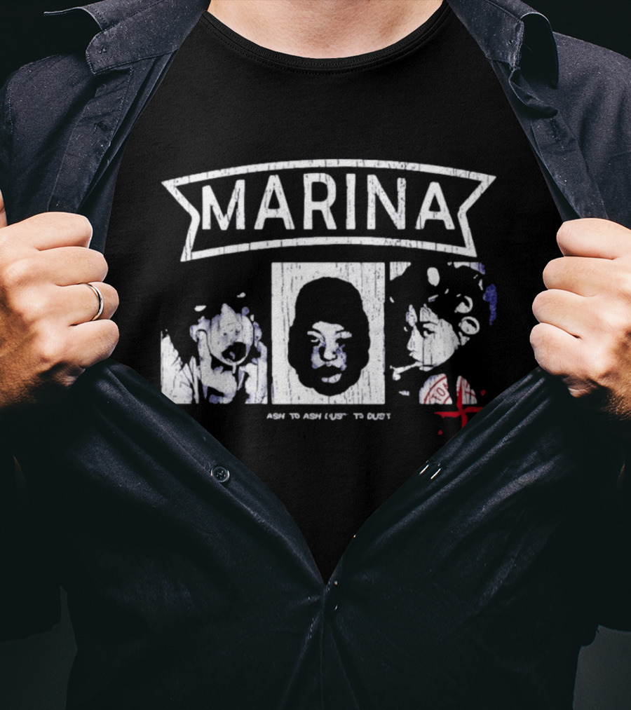 Marina Ash To Ash Dust To Dust Stone Island Distressed T-Shirt