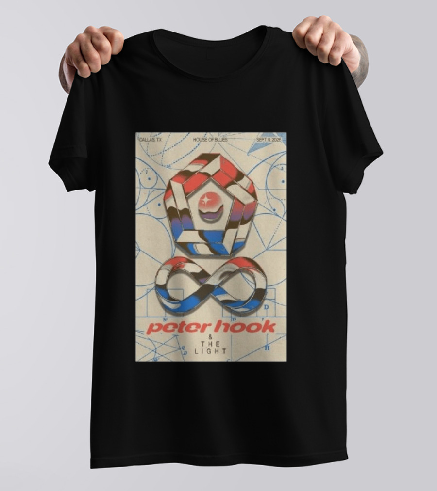 Peter Hook And The Light Dallas TX House Of Blues Sept 11 2026 T-Shirt