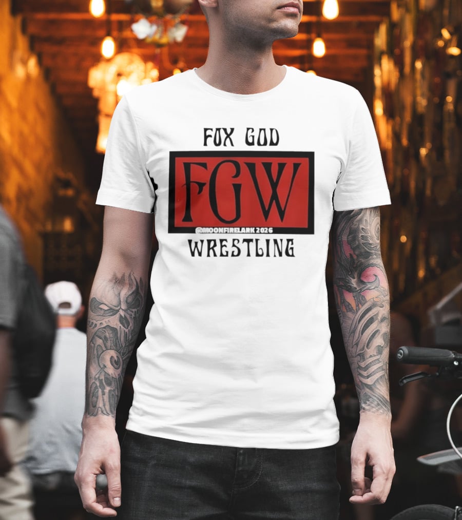 Fox God FGW Wrestling Moonfirelark 2025 Red T-Shirt