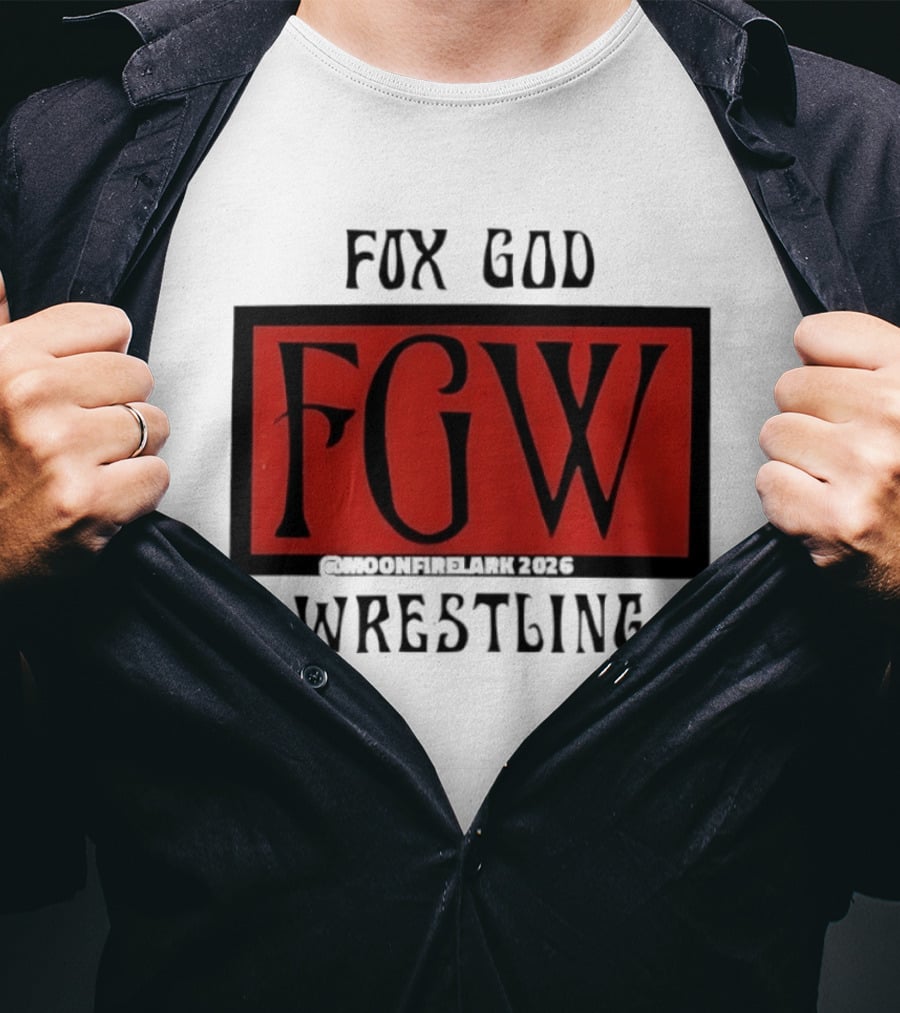 Fox God FGW Wrestling Moonfirelark 2025 Red T-Shirt