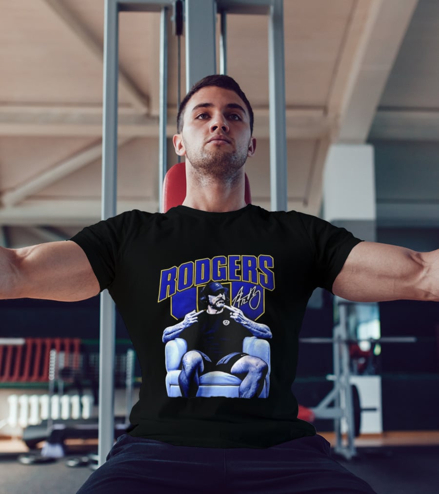 Rodgers Aaron Rodgers Signed Pittsburgh Steelers Quarterback Icon Armchair T-Shirt