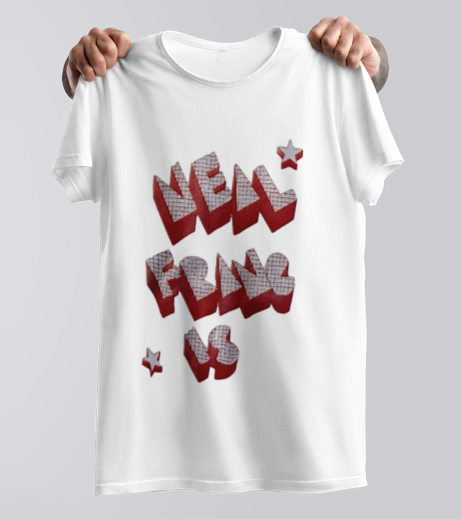 Neal Francis Is Checkerboard Red Block Letters With Stars T-Shirt