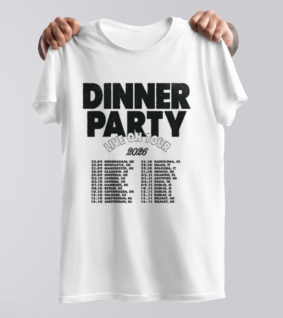 Niall Horan Dinner Party Live On Tour 2024 Dates Schedule T-Shirt
