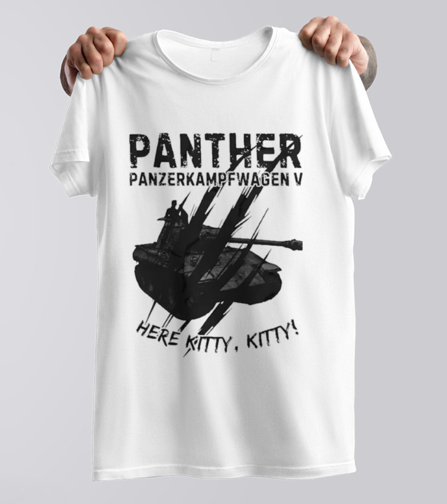 Panther Panzerkampfwagen V Here Kitty Kitty T-Shirt