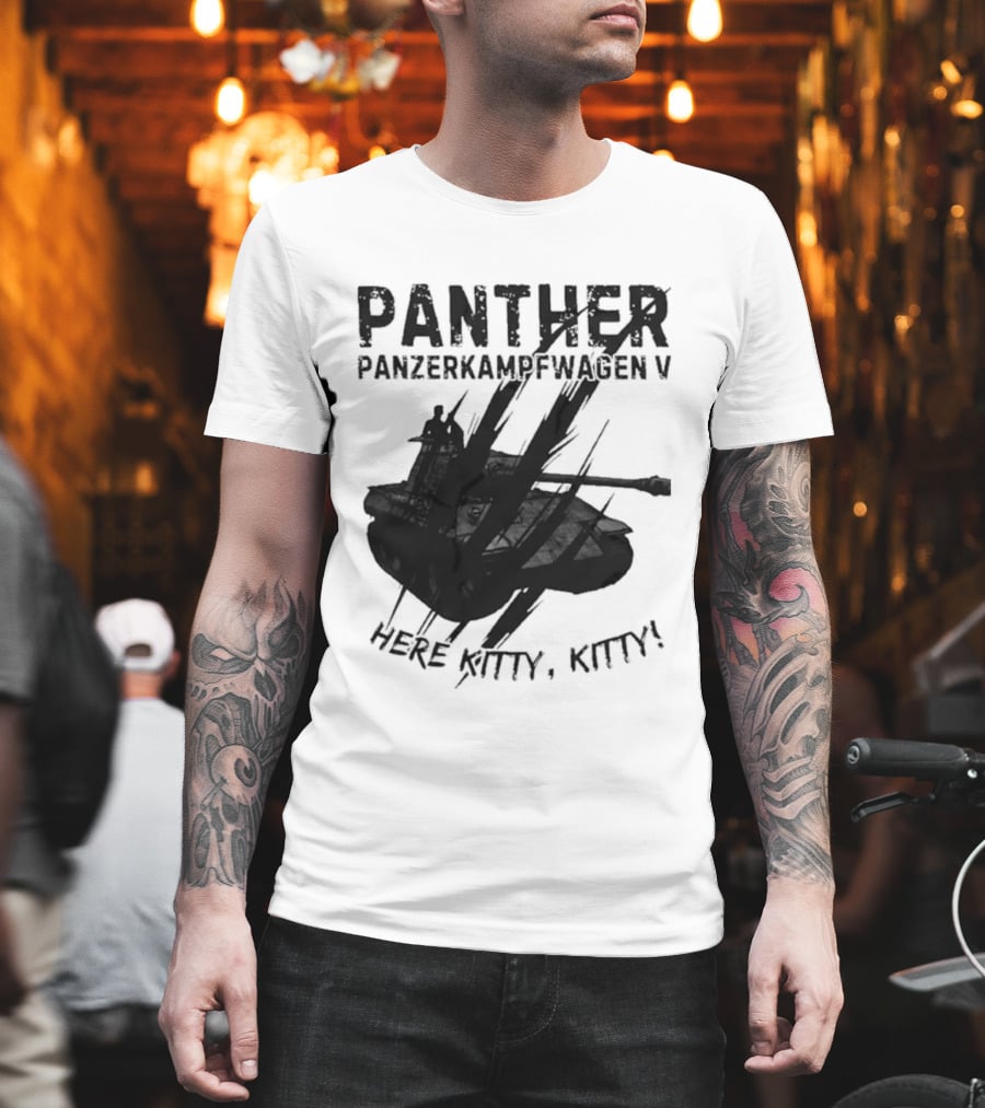 Panther Panzerkampfwagen V Here Kitty Kitty T-Shirt