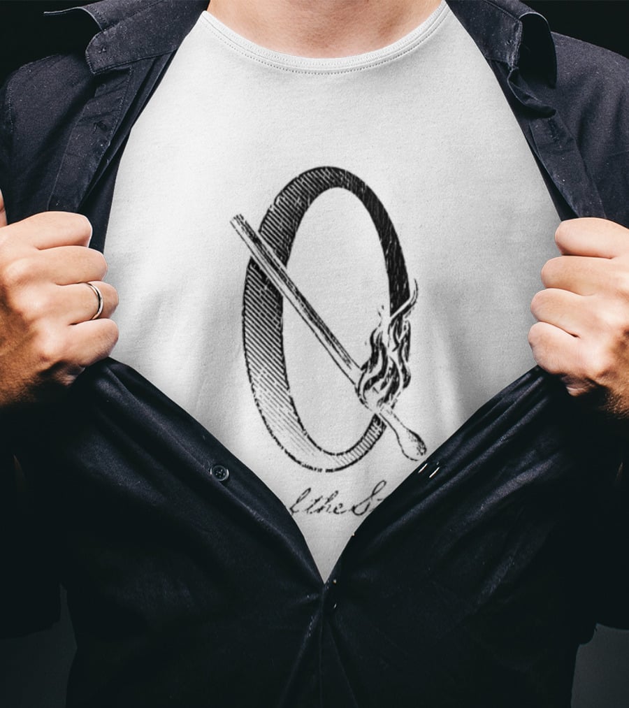 Queens Of The Stone Age QOTSA O Logo With Flaming Match T-Shirt