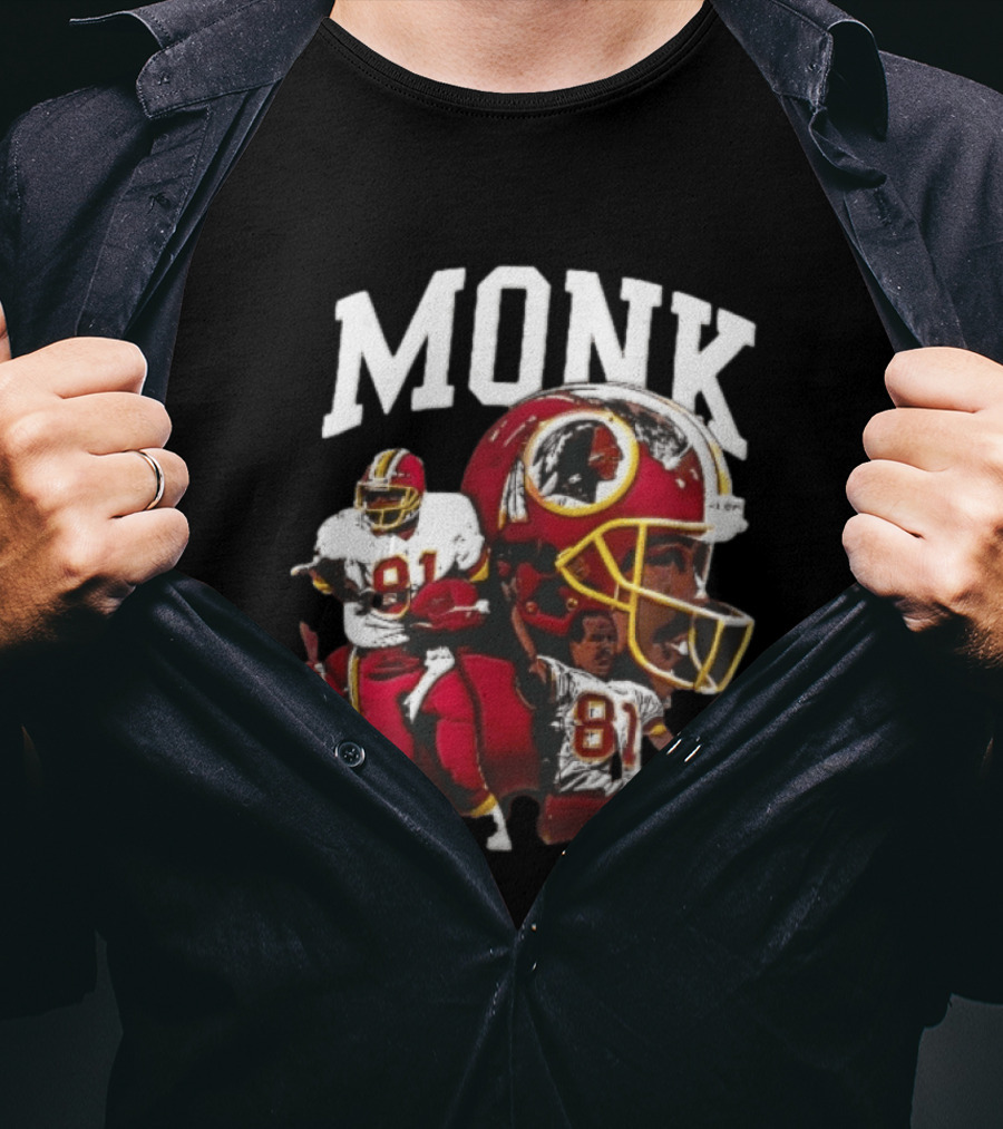 MONK Washington Redskins Bootleg Football Helmet Player Collage 81 T-Shirt