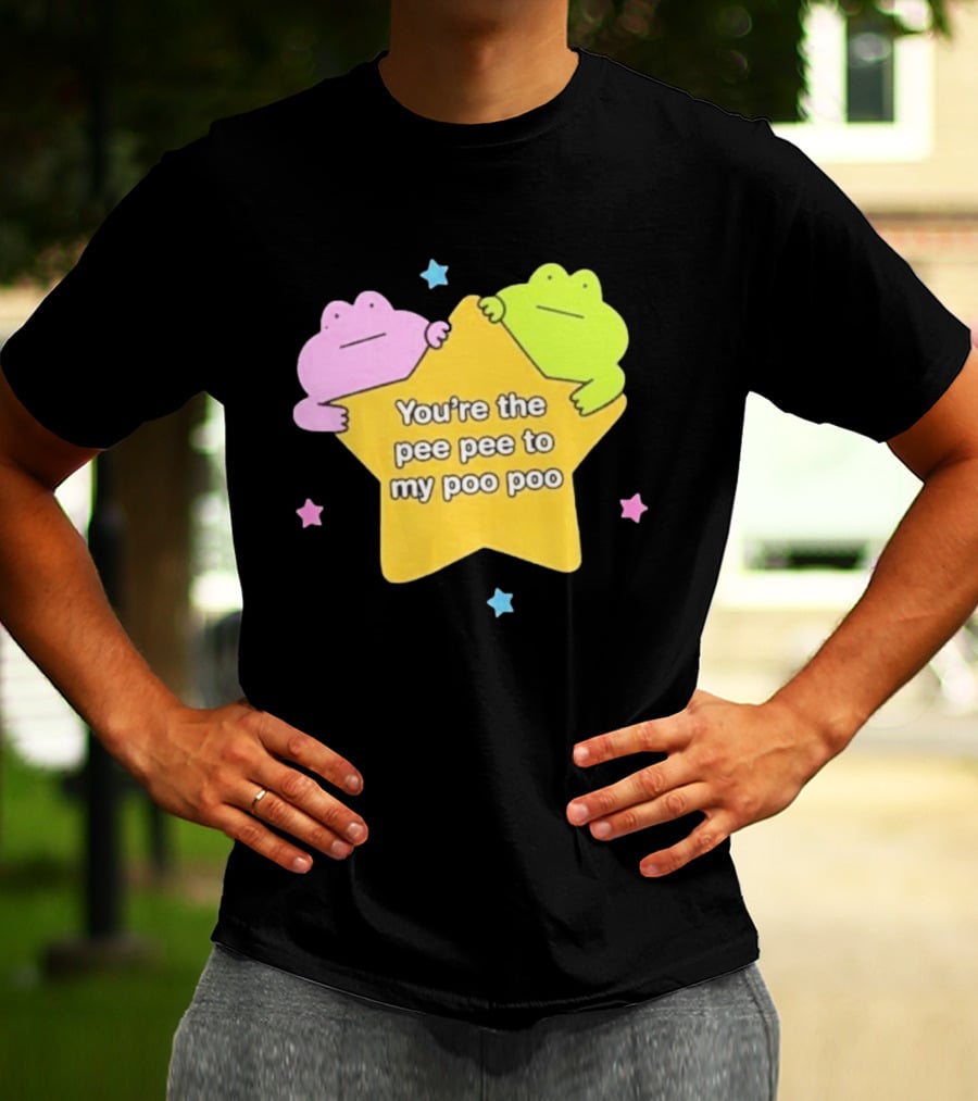 You're The Pee Pee To My Poo Poo Frogs Star Cute Pastel Kawaii Frogs T-Shirt