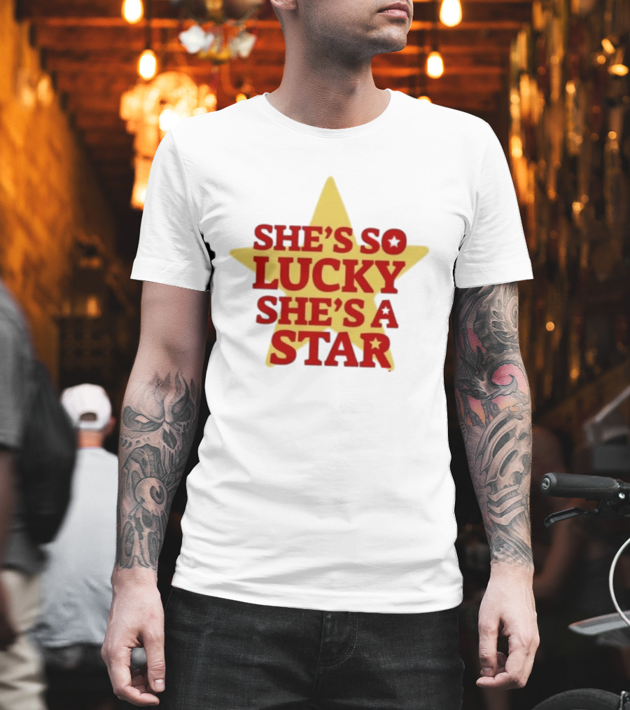 She's So Lucky She's A Star Yellow Star T-Shirt