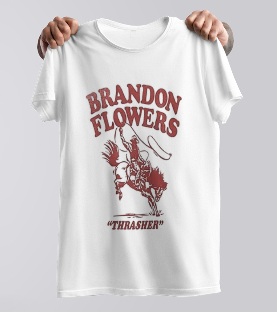 Brandon Flowers Thrasher Tour Dates Schedule Cowboy T-Shirt