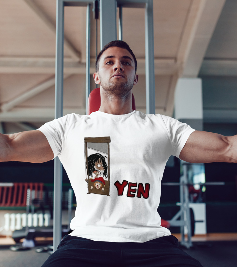 Yen Guillotine Clown Head Cartoon T-Shirt