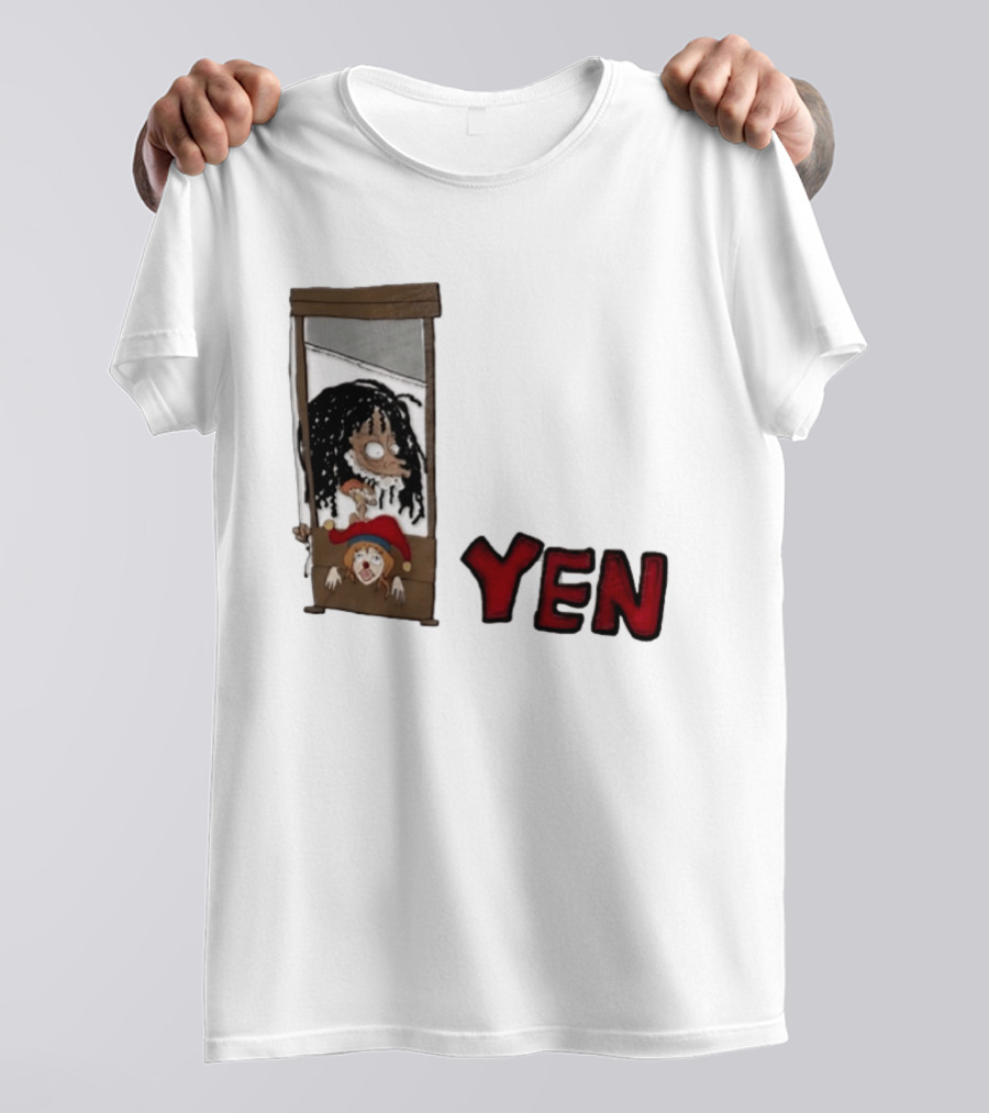 Yen Guillotine Clown Head Cartoon T-Shirt