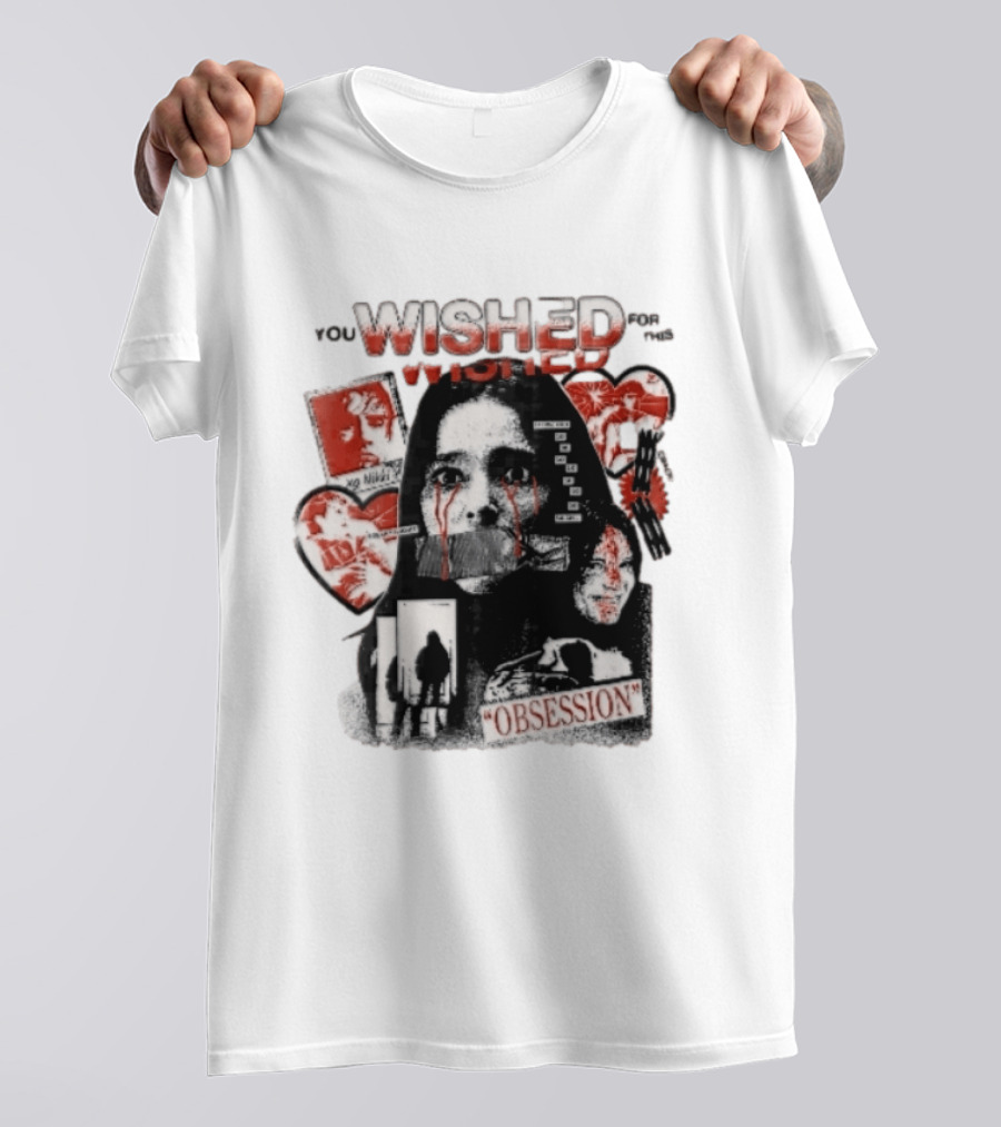 You Wished For This Obsession Nikki Halftone Gagged Woman Blood Tears Collage T-Shirt