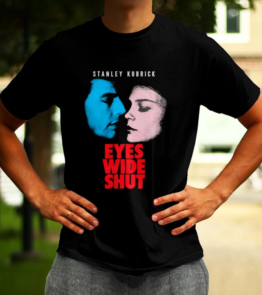 Stanley Kubrick Eyes Wide Shut Blue And Pink Faces T-Shirt