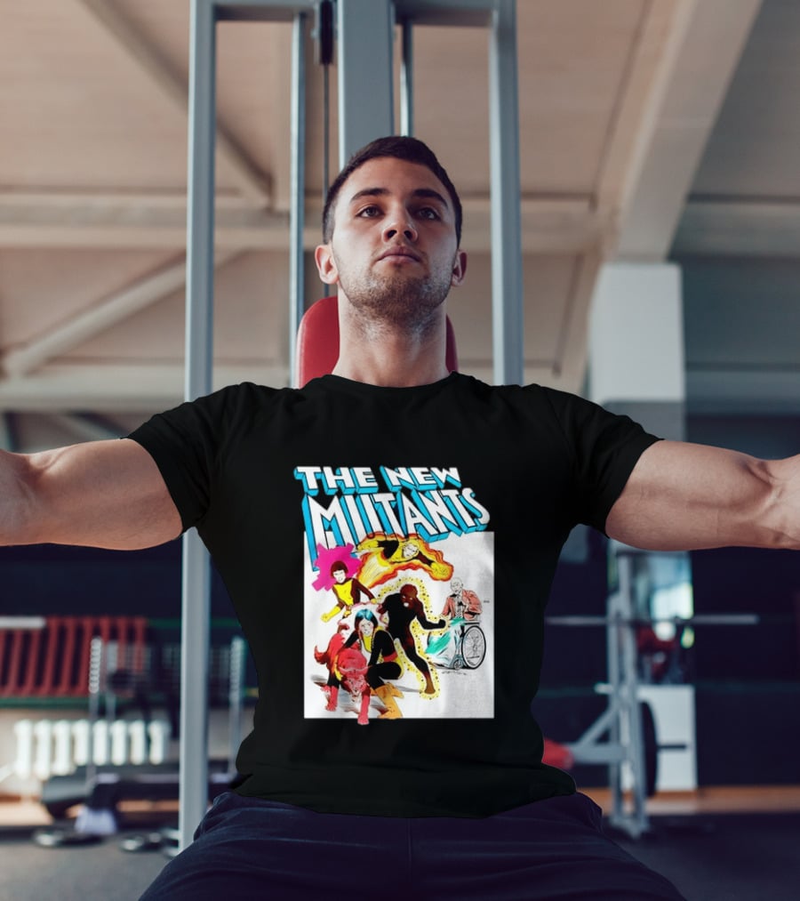 The New Mutants Marvel Comic Book Cover Featuring Iconic Characters T-Shirt