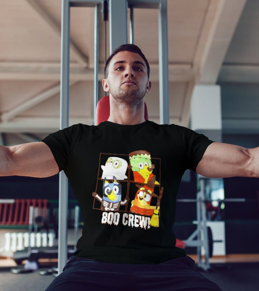 Boo Crew Bluey Halloween Ghost Frankenstein Witch Skeleton T-Shirt