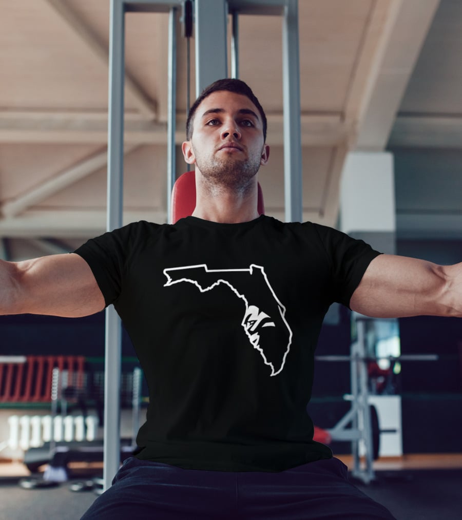 Miami Florida State Seminoles Outline Map T-Shirt