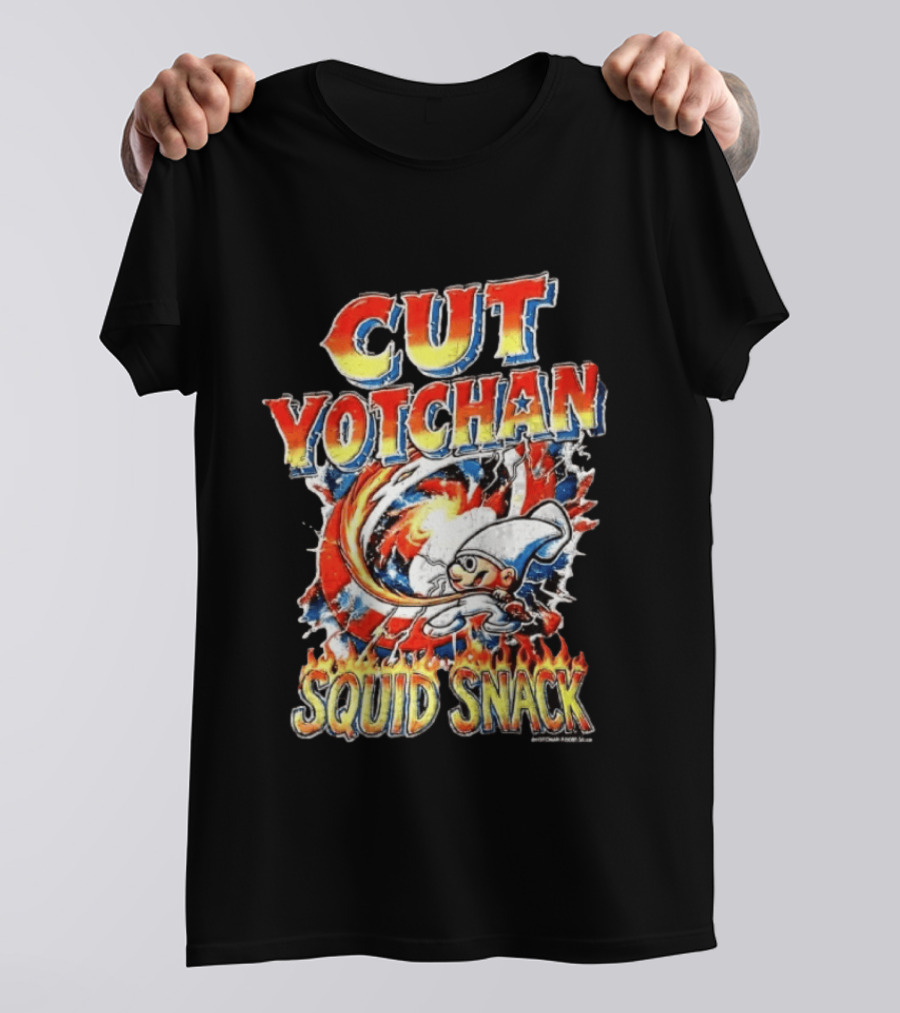 Cut Yotchan Squid Snack Space Fire Galaxy T-Shirt