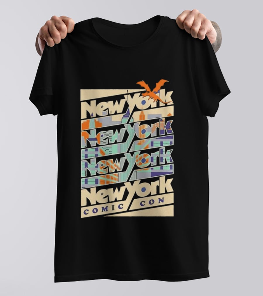 New York Comic Con Modern Skyline Dragon NYCC T-Shirt