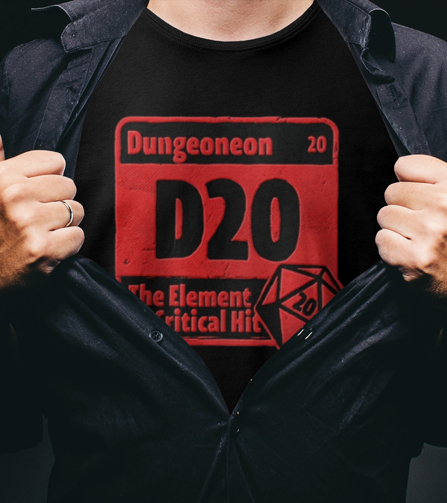 Dungeoneon D20 The Element Of Critical Hit Dice T-Shirt