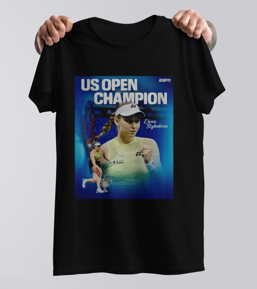 US Open Champion Elena Rybakina Win Featured By ESPN T-Shirt